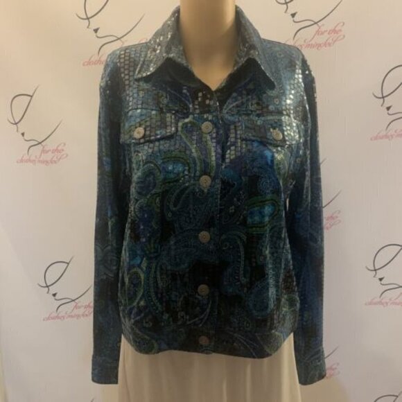 Choices. Sz M. Oversized. Shimmer Bomber Jacket. Pockets. Lightweight. B84. - Picture 1 of 5
